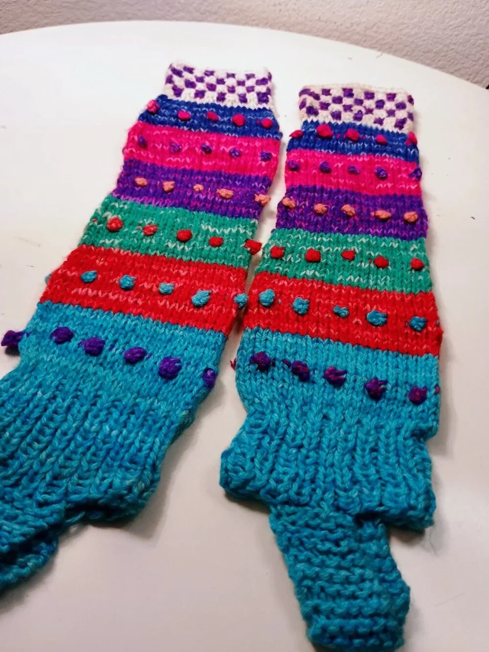 Handmade Wool Booties Warmers Multicolor Andean Cusco Winter